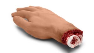 Große Erwachsenenhand (blutende Hand, Trauma mit Knochen) – 3-teiliges Mix-Paket